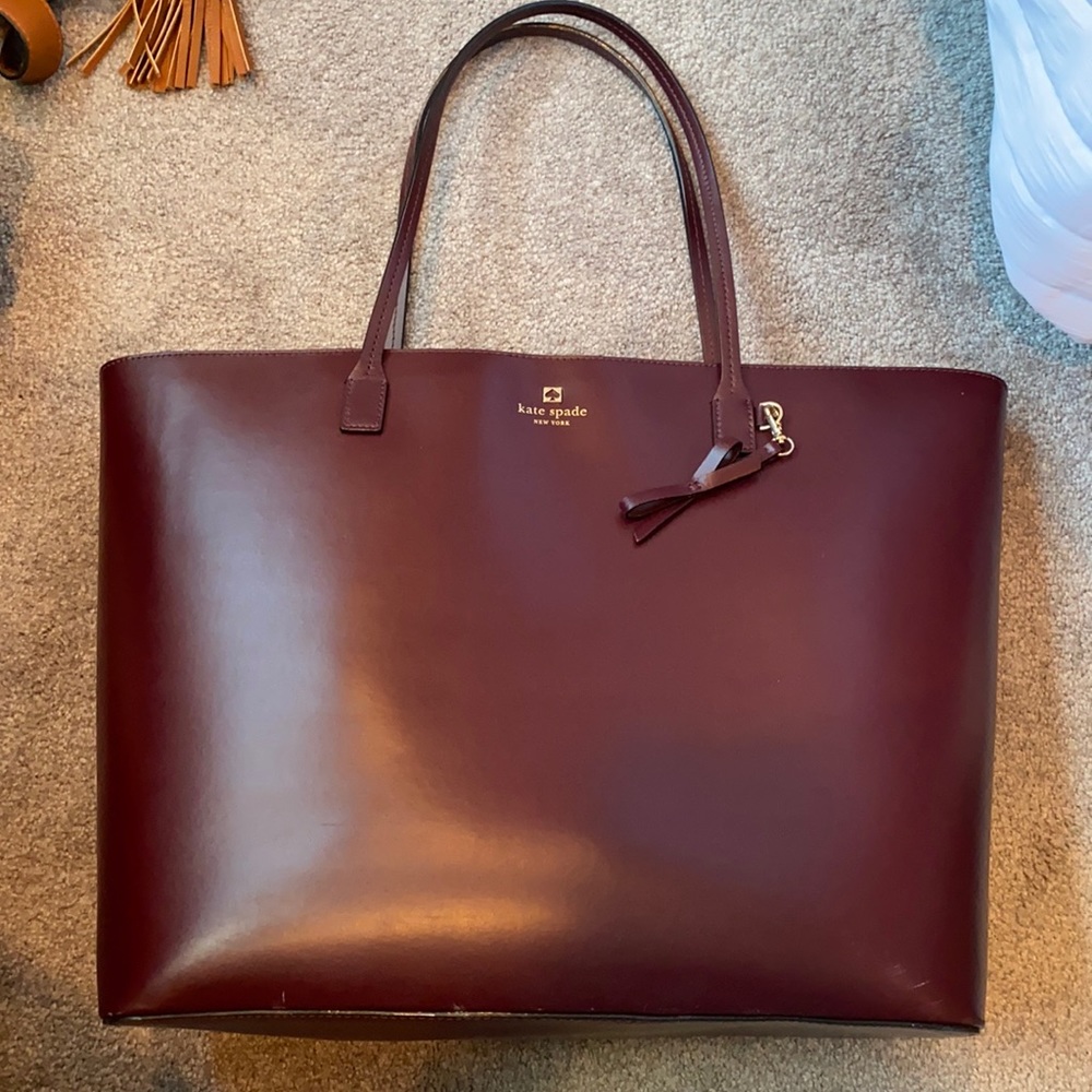 Kate Spade maroon tote